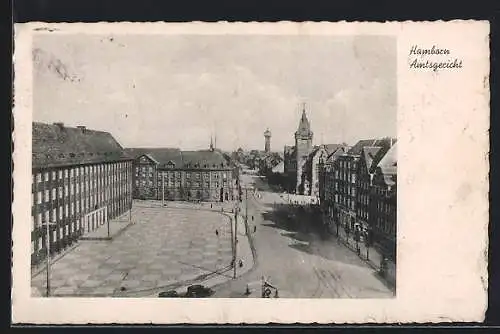 AK Hamborn / Duisburg, Strassenpartie am Amtsgericht