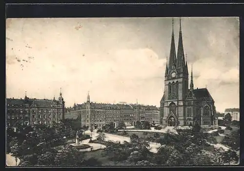 AK Chemnitz, Körnerplatz mit Markuskirche