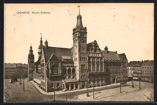 AK Chemnitz, Blick auf das Neue Rathaus