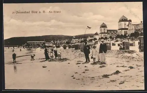 AK Binz a. R., Badegäste am Strand