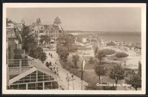 AK Binz /Rügen, Strandbad aus der Vogelschau