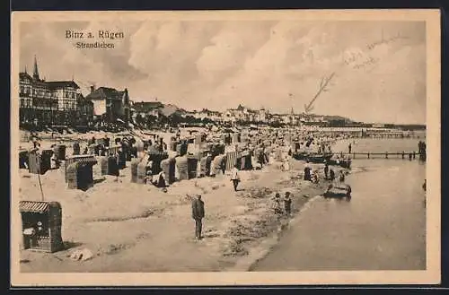 AK Binz a. Rügen, Urlauber im Strandbad