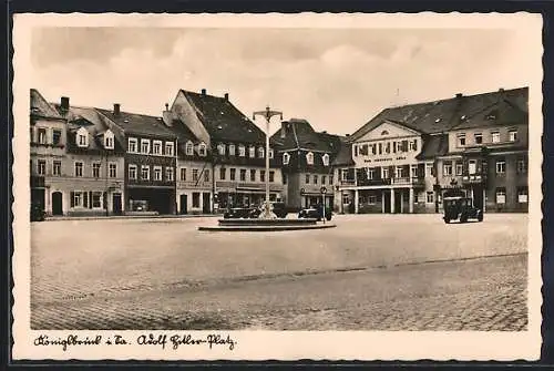 AK Königsbrück, Blick auf den  Platz