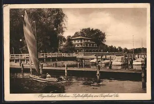 AK Potsdam, Regattahaus, Luftschiffhafen am Templiner See