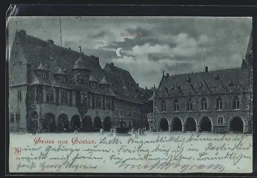 AK Goslar, Hotel Kaiser Worth am Marktplatz