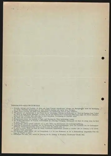 Rechnung Westheim 1936, Reutter & Co., Chemische Fabrik, Künstlerische Werksansicht, Maskottchen