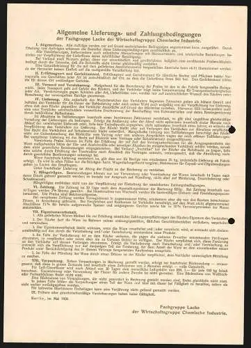 Rechnung Bayreuth 1938, Julius Rotter & Co., Lackfabrik, Ansicht des Geschäftsgeländes, Stammwappen