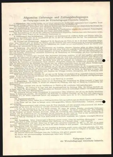 Rechnung Bayreuth 1938, Julius Rotter & Co., Lackfabrik, Modellansicht der Geschäftsstelle und das Stammwappen