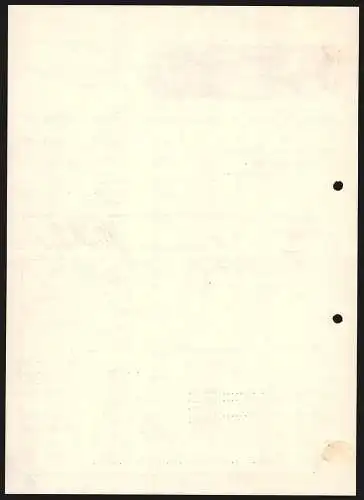 Rechnung Mannheim-Friedrichsfeld 1938, Reis & Co. AG, Kapokfabrik, Gesamtansicht des Betriebes mit Gleisanlage