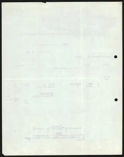 Rechnung Uslar i. Han. 1930, Ilse & Co., Möbelfabriken, Ansicht der drei Werke und der Geschäftsstelle