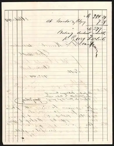 Rechnung Waltershausen 1903, Georg Zscheile, Dampfsägewerk und Holz-Grosshandlung, Lagerplatz, Sägewerk und Contor