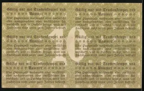 Notgeld Pössneck 1919, 10 Mark, Gutschein gültig bis 1. Febr. 1919, Seriennummer 1241