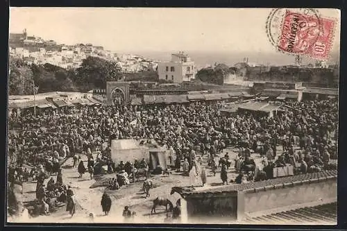 AK Casablanca, Blick auf den Markt