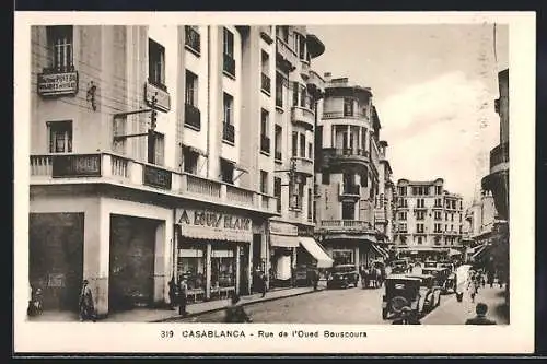 AK Casablanca, Rue de l`Oued Bouscoura, Strassenpartie