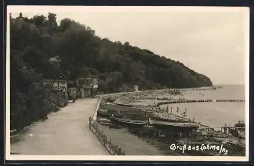 AK Lohme /Rügen, Strandansicht mit Booten