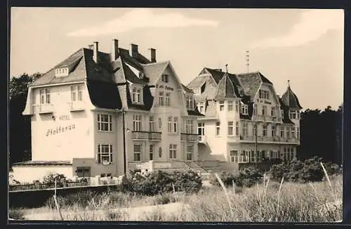 AK Warnemünde, Blick zum Hotel Stolteraa