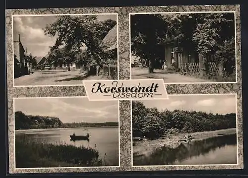 AK Korswandt /Usedom, Strassenpartien, Gewässerpartien