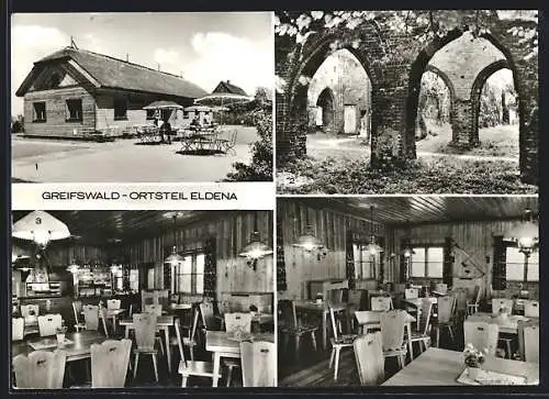 AK Greifswald-Eldena, Konsum-Gaststätte Waldhaus, Klosterruine