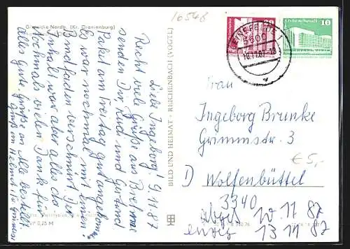 AK Glienicke / Nordbahn, Eingang der Karl-Neuhof-Oberschule