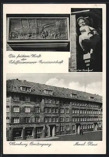 AK Alt-Hamburg, Breitergang mit Memelhaus, Schiffszimmer-Genossenschaft