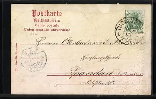 Künstler-AK Handgemalt: Schutzhütte mit Lattenzaun