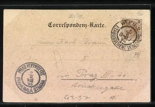 Lithographie Wiener-Riesenrad, Prater