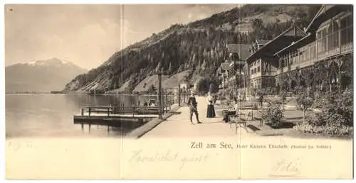 Klapp-AK Zell am See, Hotel Kaiserin Elisabeth von Jos. Rathler am See