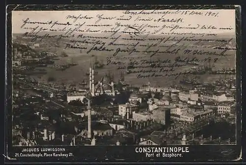 AK Constantinople, Port et Bosphore, Passepartout