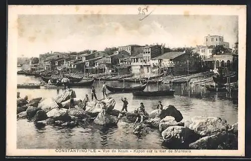 AK Constantinople, Vue de Koum, Kapon sur la mer de Marmara