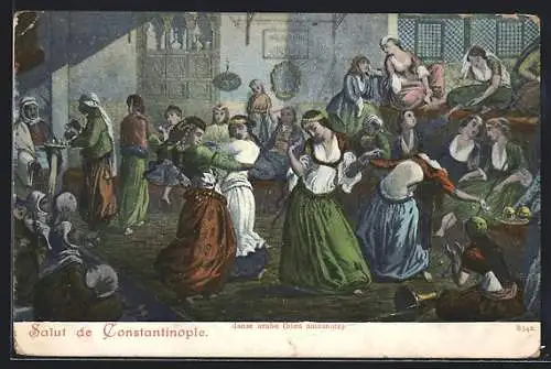 Künstler-AK Constantinople, Danse arabe, Türkische Tänzerinnen