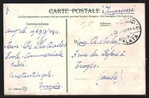 AK Constantinople, Palais et Mosquee Hamidie a Yldiz