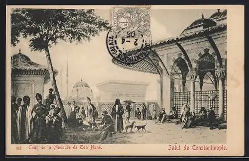 AK Constantinople, Cour de la Mosquée de Top Hané