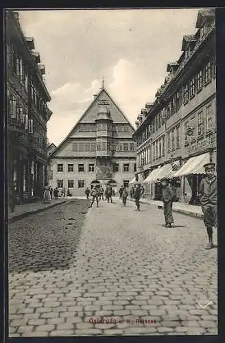 AK Osterode a. H., Friseur-Salon am Rathaus