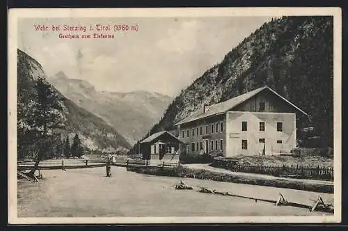 AK Sterzing, Wehr, Gasthaus zum Elefanten