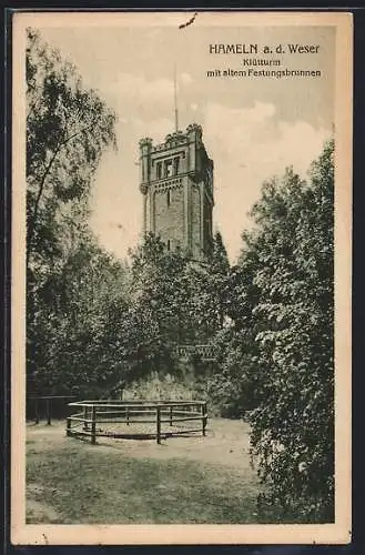 AK Hameln a. d. Weser, Klütturm mit altem Festungsbrunnen