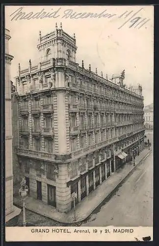 AK Madrid, Grand Hotel, Arenal 19 y 21