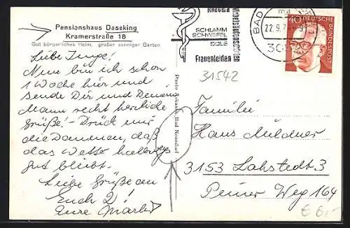 AK Bad Nenndorf, Pensionshaus Daseking, Kramerstrasse 18