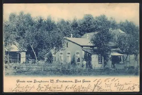 AK Bad Essen, Gasthof Berghaus W. Dieckmann mit Nebengebäude