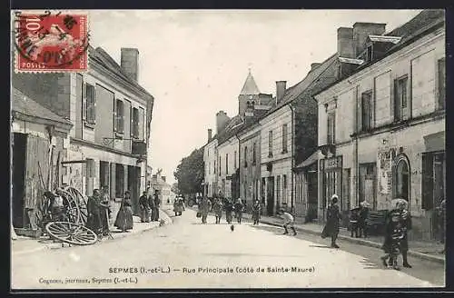 AK Sepmes, Rue Principale (coté de Sainte-Maure)