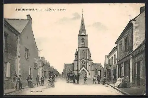 AK Semblancay, L`Église, La Place