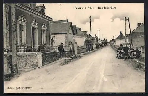 AK Sonzay, Rue de la Gare