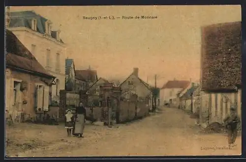 AK Reugny /Indre-et-Loire, Route de Monnaie