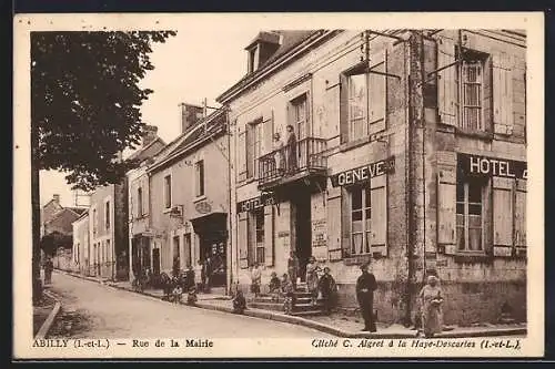 AK Abilly /Indre-et-Loire, Rue de la Mairie