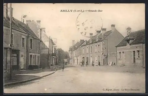 AK Abilly /Indre-et-Loire, Grande-Rue