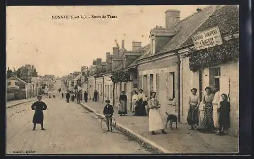 AK Monnaie /Indre-et-Loire, Route de Tours