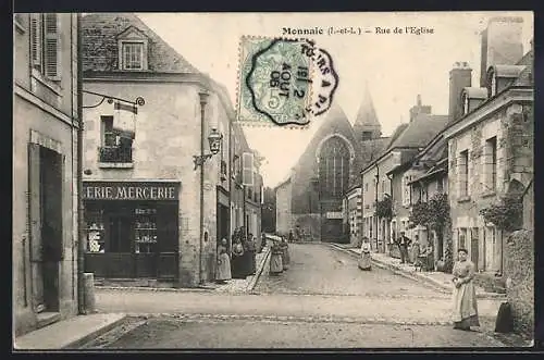 AK Monnaie /Indre-et-Loire, Rue de l`Eglise