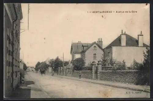 AK Azay-le-Rideau, Avenue de la Gare