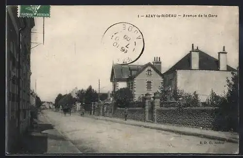 AK Azay-le-Rideau, Avenue de la Gare