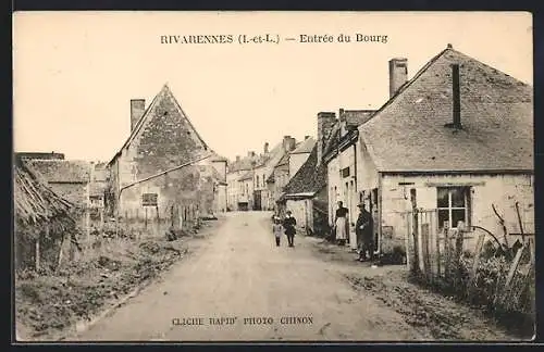 AK Rivarennes /I.-et-L., Entrée du Bourg