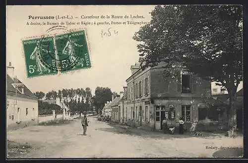 AK Perrusson /I.-et-L., Carrefour de la Route de Loches